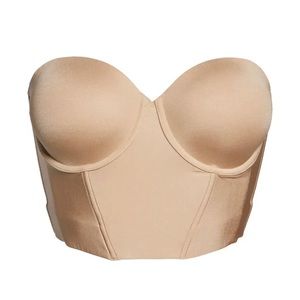 34G Longline Convertible Strapless Underwire Corset Bra
